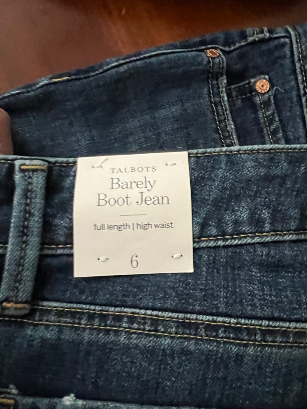 Talbots Boot-Cut Jeans in Dark Indigo - Picture 5 of 11